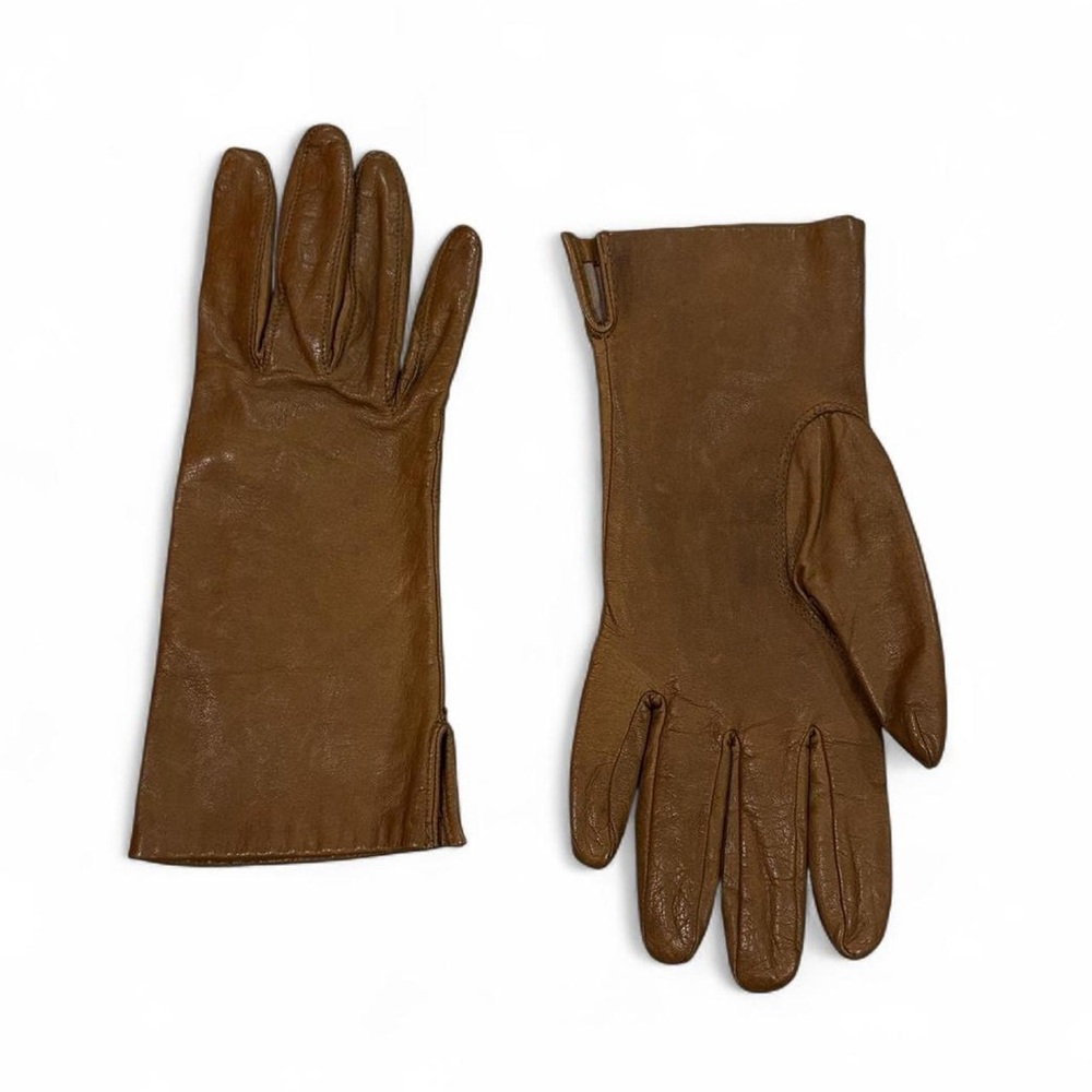 Vintage Brown Leather Gloves